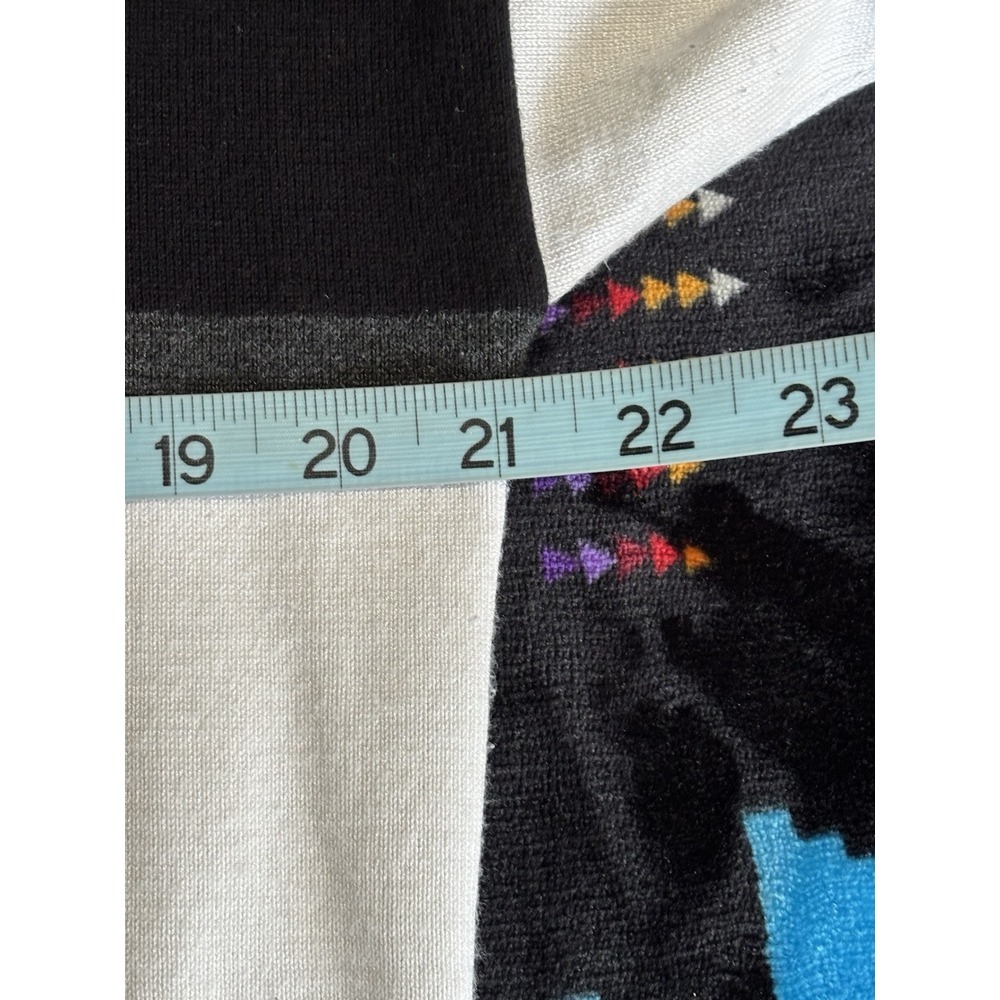 Cable & Gauge Black/White/Gray‎ 3/4 Sleeve Sweater Button Back Size Large - Picture 7 of 8